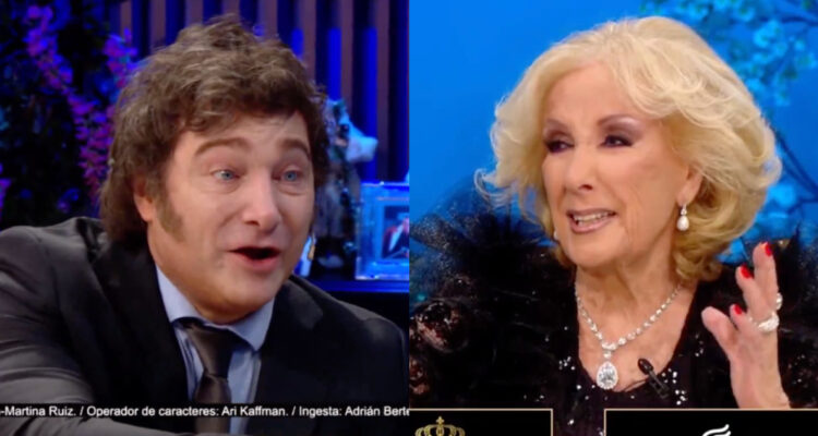Mirtha Legrand rompe en llanto con Milei: “No quiero irme de este mundo sin ver a mi país floreciente”