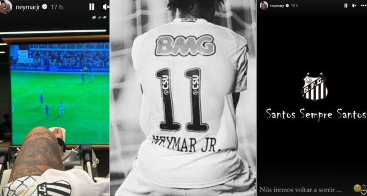 El dolor de Neymar por el descenso del Santos