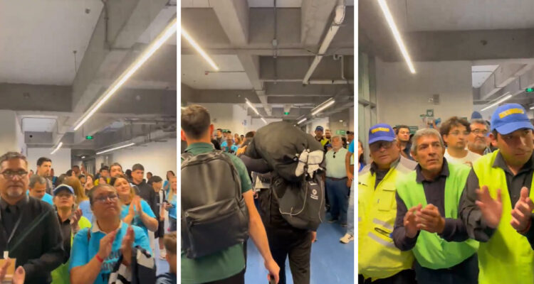 Santiago Wanderers saliendo del Tierra de Campeones.