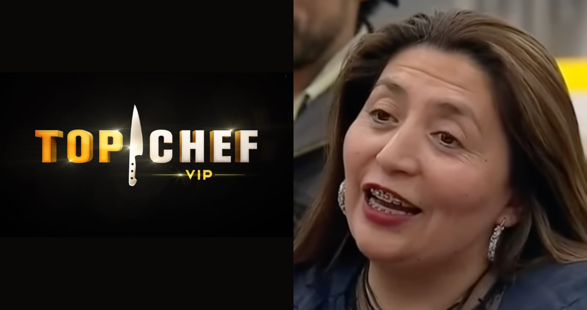 Logo de Top Chef VIP (Izquierda) y Pincoya, Jennifer Galvarini, en Gran Hermano
