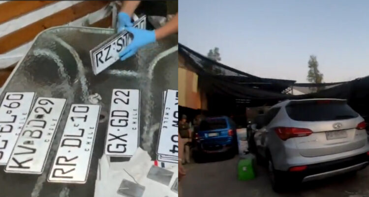 Desbaratan organización que falsificaba patentes para vender vehículos robados en la RM