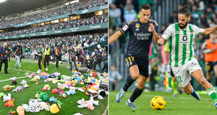 Betis y Real Madrid igualaron bajo una lluvia de peluches en La Liga.