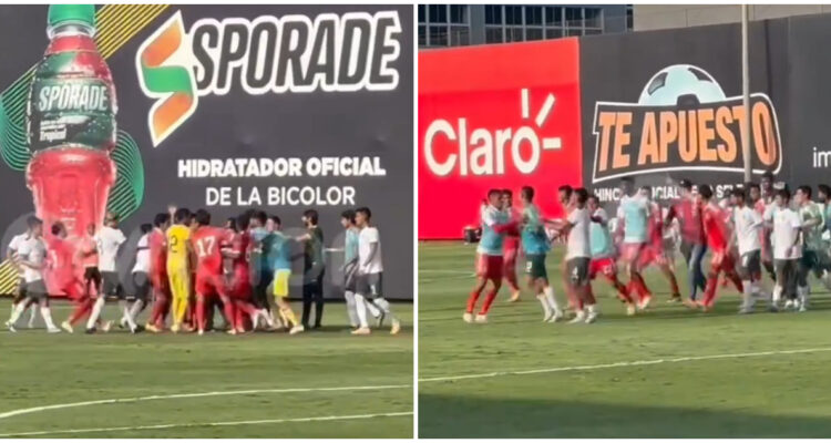 Perú Bolivia sub 23 amistoso a los golpes