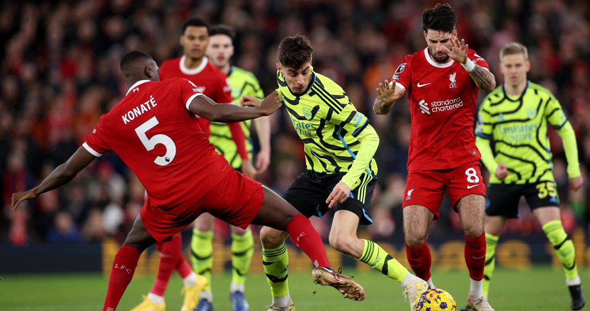 Liverpool y Arsenal igualaron por la Premier League.