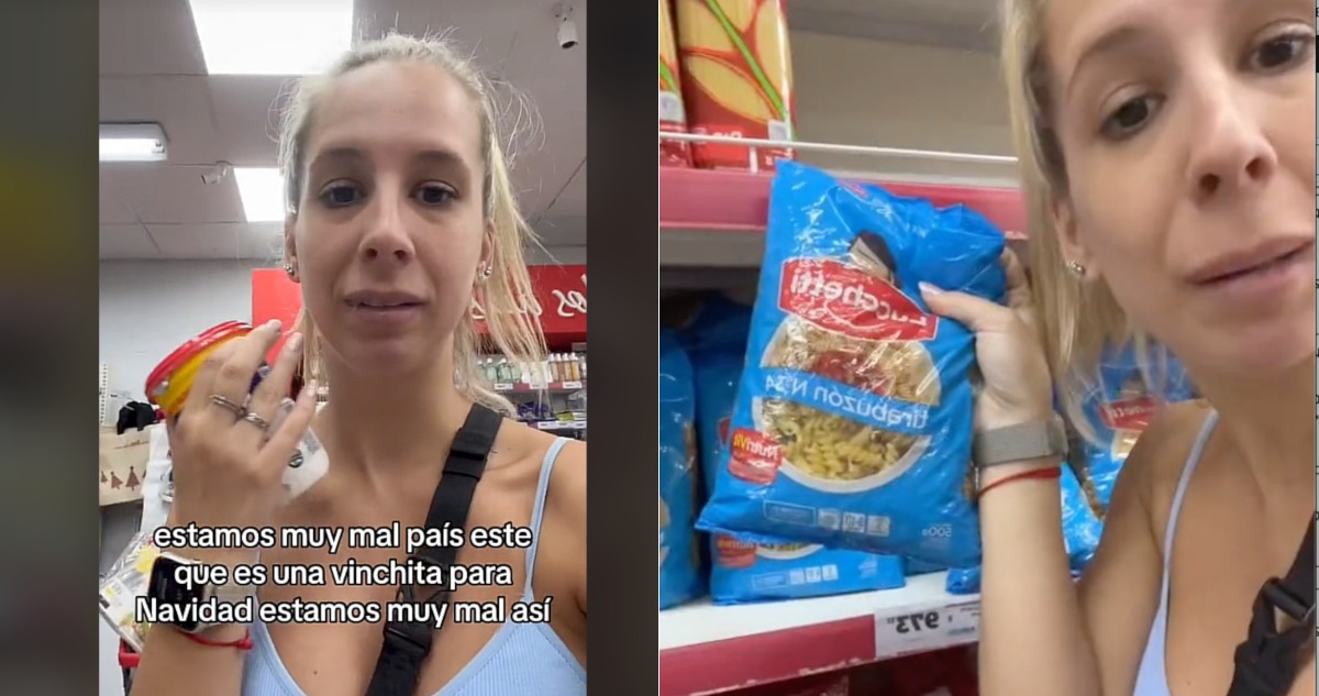 Joven argentina hace recorrido por supermercados tras el triunfo de Milei: “¡Indignada estoy!”