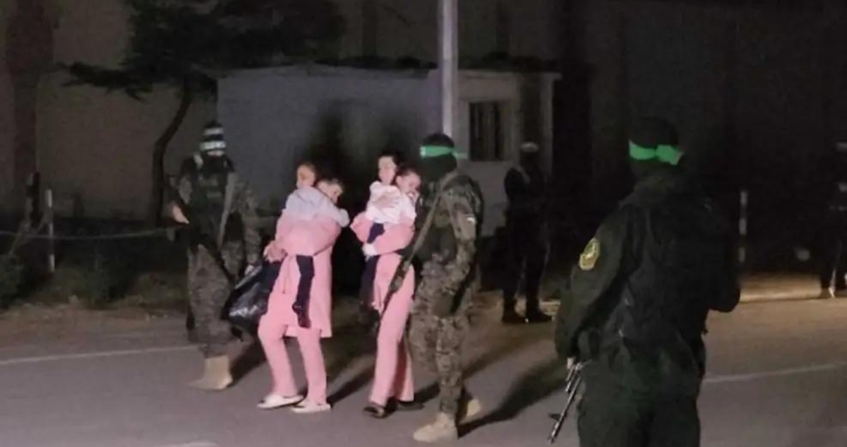 Rehenes liberados en Israel.