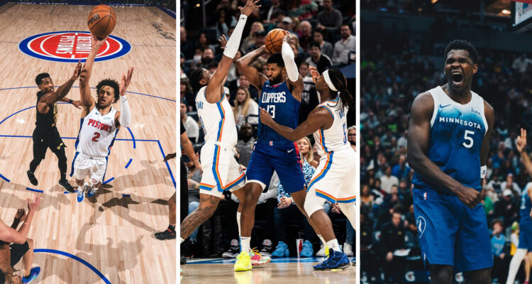 Los Pistons siguen en caída libre en la NBA y los Wolves lideran el Oeste.