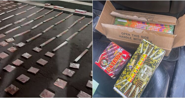 Tres detenidos en San Ramón sorprendidos con 10 mil unidades de fuegos artificiales