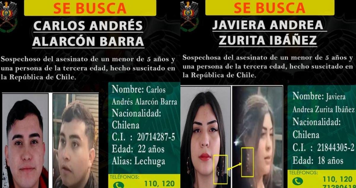 Policía Boliviana busca a dos sospechosos por el asesinato de niño de 5 años en Padre Hurtado