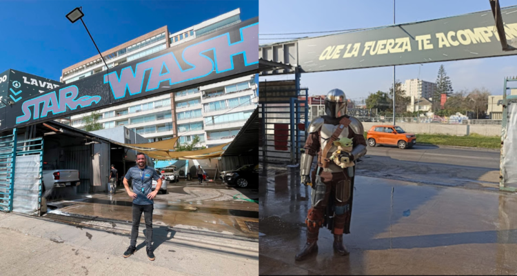 Fotografías de lavado de autos Star Wash que enfrenta demanda de LucasFilm