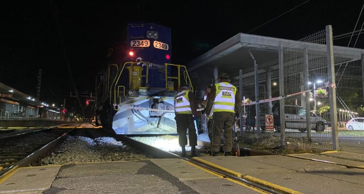 Muere hombre en silla de ruedas tras ser atropellado por un tren de carga en Chiguayante