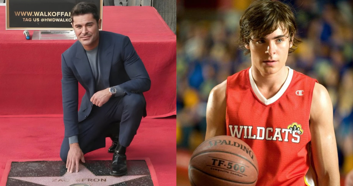 Zac Efron recibió estrella en el paseo de la fama: homenajeó a Matthew Perry y lanzó guiño a HSM