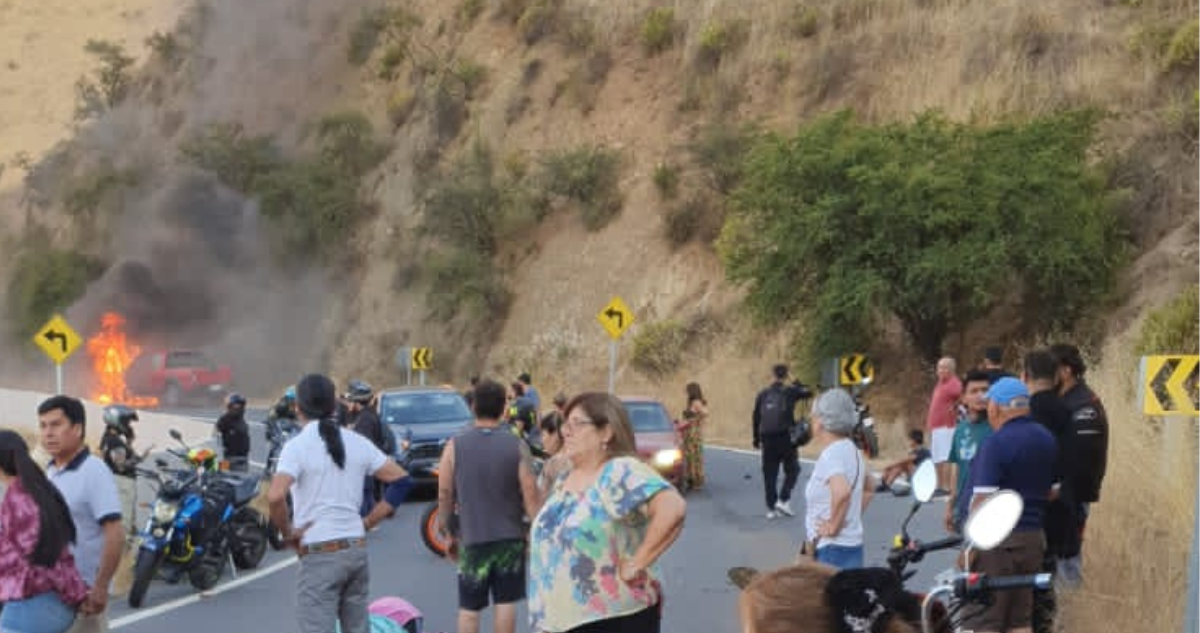 Sitio del suceso en Cuesta Barriga por colisión fatal