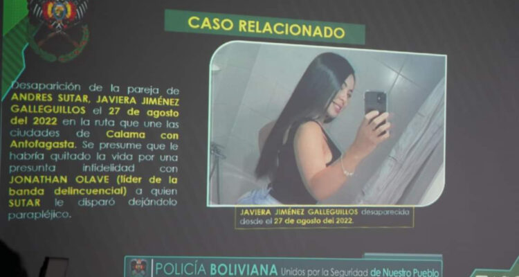 Detienen en Bolivia a expareja y principal sospechoso de la desaparición de influencer Javiera Jiménez