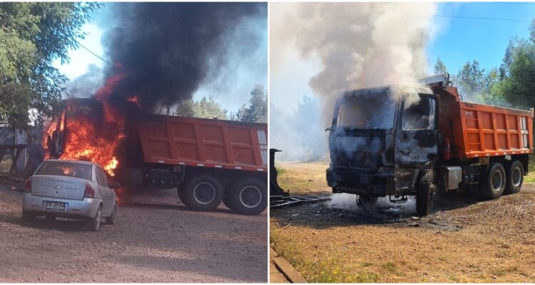 Atentado incendiario en Pidima