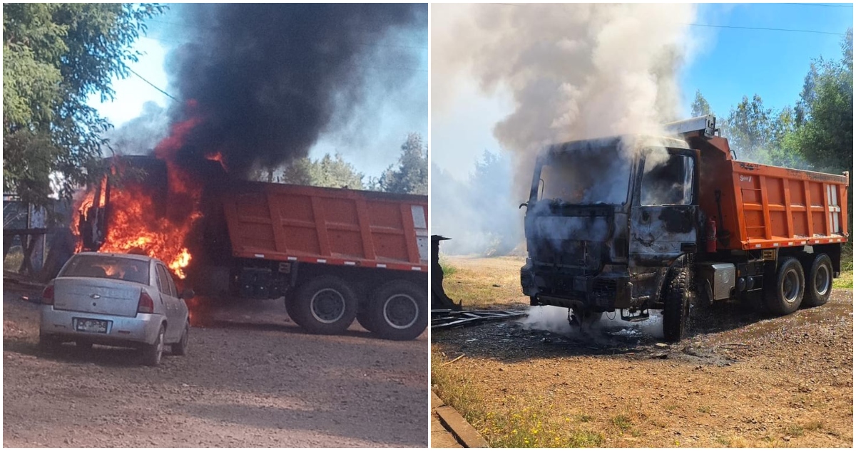 Atentado incendiario en Pidima
