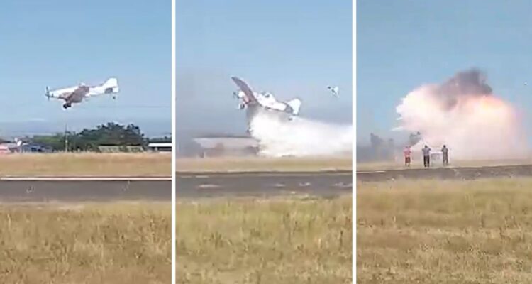Videos muestran momento exacto en que se estrella avioneta que combatía incendio en Talca