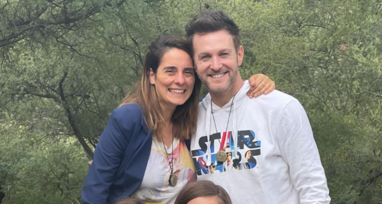 Cantante Axel junto Delfina Lauría, su ex esposa