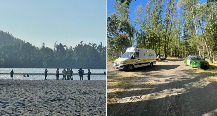 Buscan a hombre desaparecido en el río Bío Bío en Hualqui: se lanzó al agua para rescatar a su hija