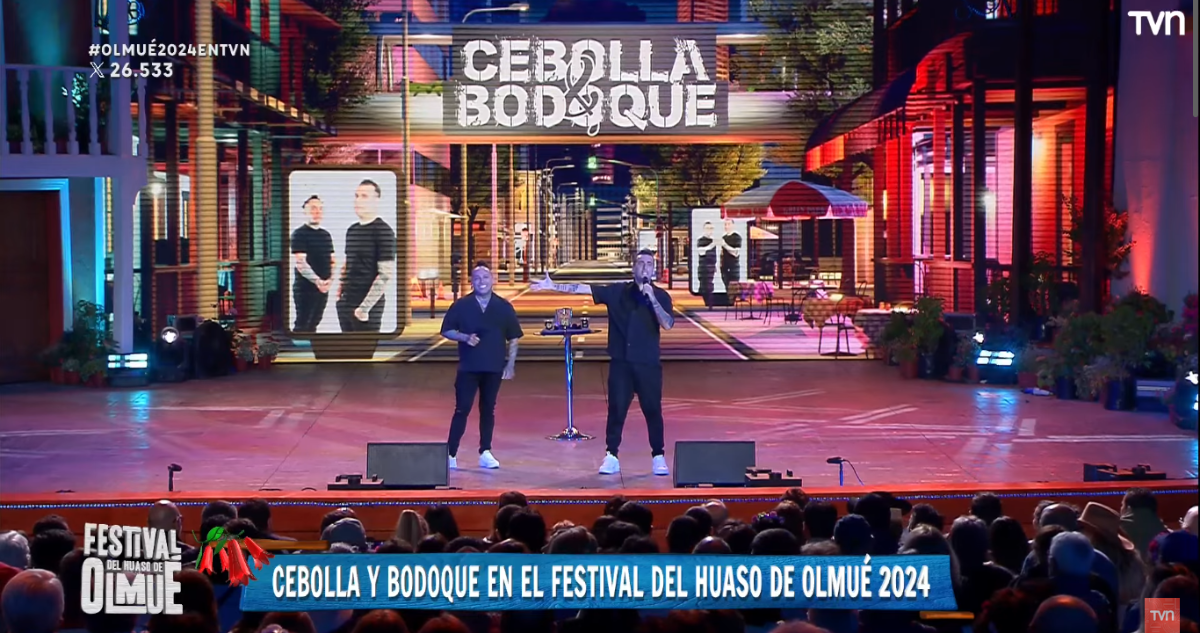 Captura de presentación de Cebolla y Bodoque en Festival del Huaso de Olmué