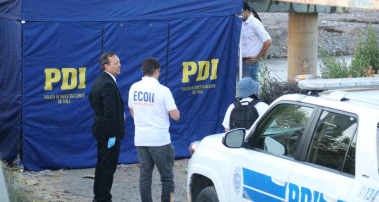 Sitio del suceso por hallazgo de cadáver en Puente Coinco