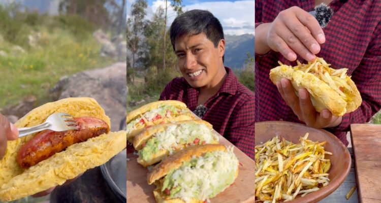 Conocido tiktoker peruano intentó hacer un completo chileno y recibió ola de críticas: “Les fallé”