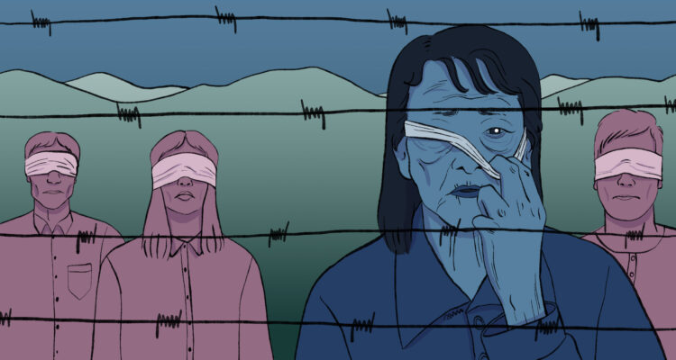 ilustración de un campo de concentración