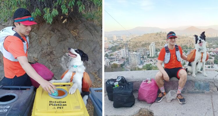 Sam y Gonzalo en el cerro San Cristóbal