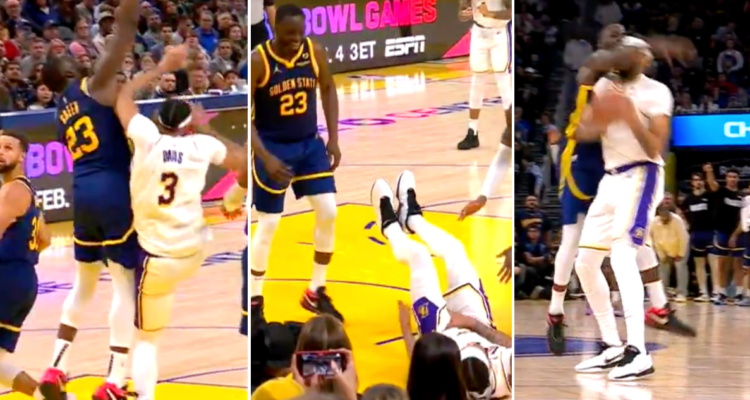 La noche de golpes que se llevó Anthony Davis por parte de Draymond Green.