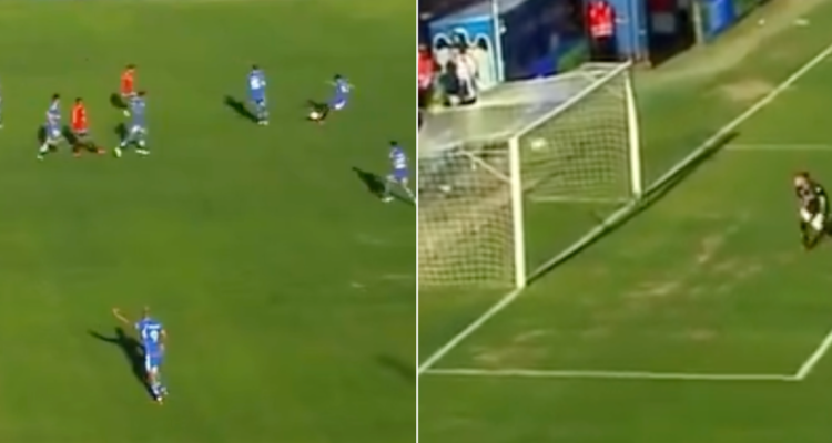 El golazo de Enzo Fernández para el primero de Universidad de Chile.