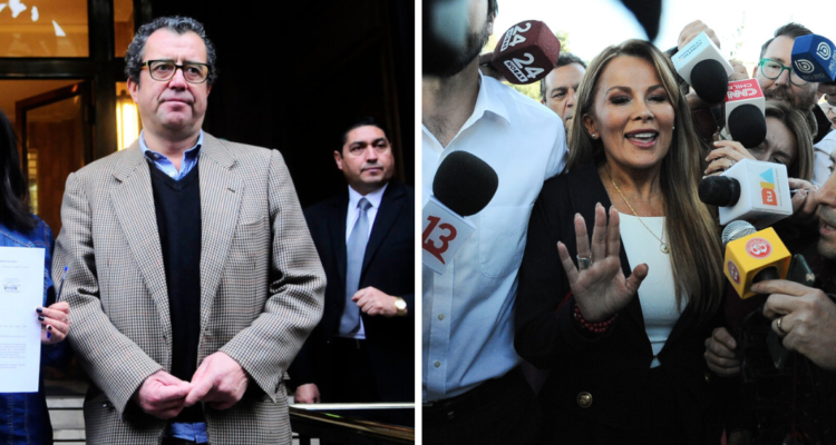 Erto Pantoja (izquierda) y Cathy Barriga (derecha) en referencia a episodio de amedrentamiento