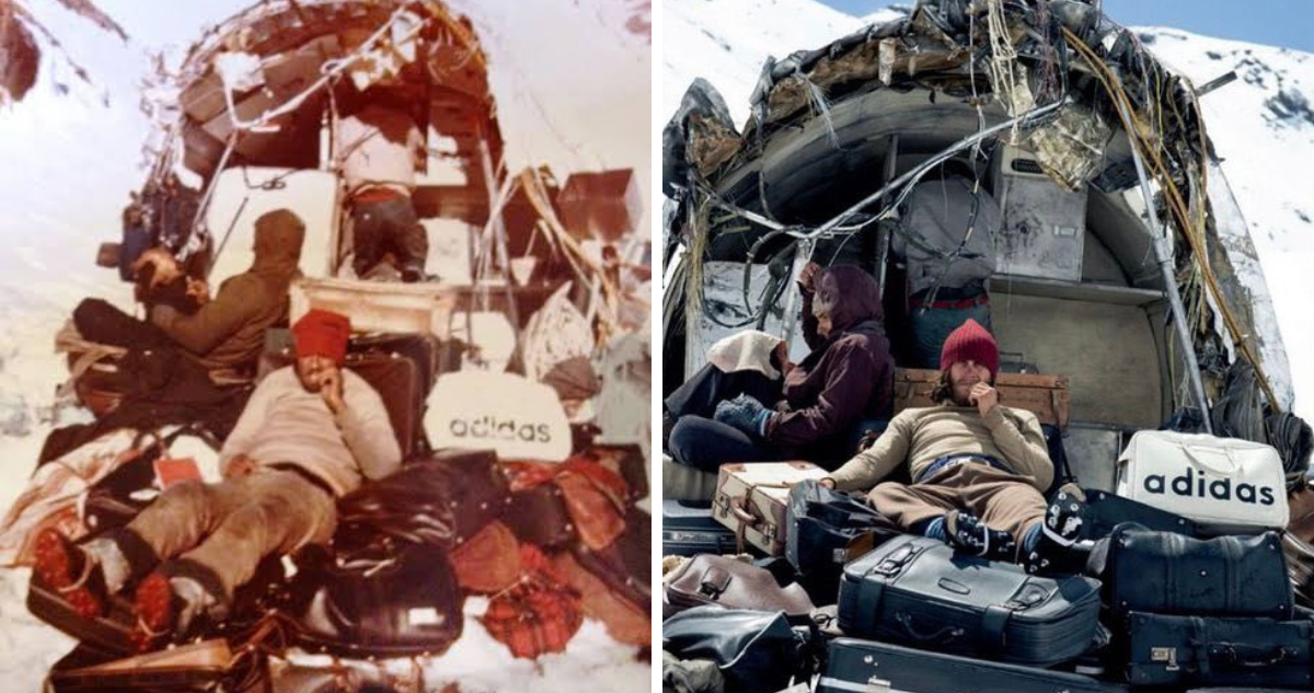 Comparan fotos reales del accidente en los Andes con “La Sociedad de la Nieve”