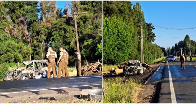 Hombre muere tras incendio de su vehículo en carretera de Los Ángeles