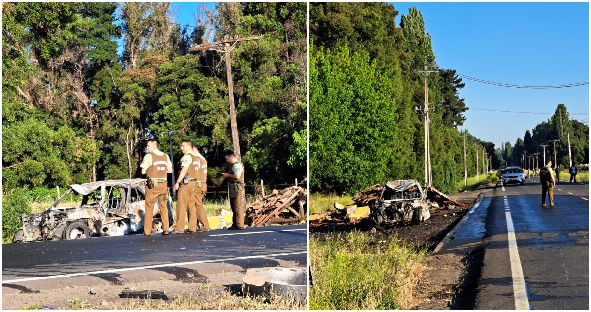Hombre muere tras incendio de su vehículo en carretera de Los Ángeles