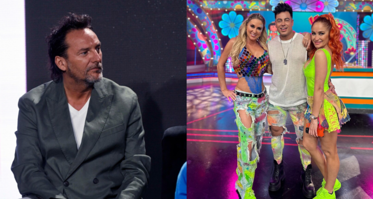 Daniel ‘Huevo’ Fuenzalida (izquierda) e integrantes de Axe Bahía (derecha)