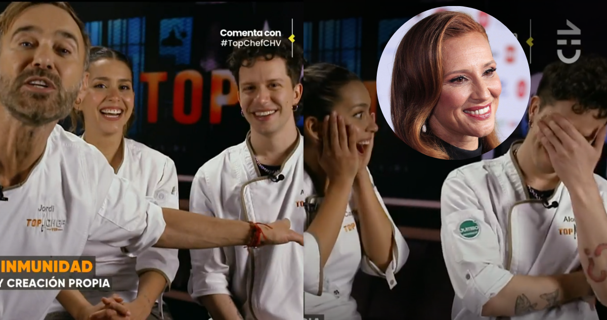Jordi Castell junto a Alonso Quintero en Top Chef VIP (izquierda) y foto en miniatura de Sigrid Alegría (derecha)