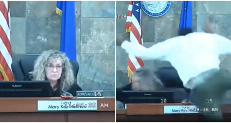 Video: hombre ataca a jueza que le negó libertad condicional en plena audiencia en Las Vegas