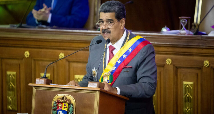 El presidente venezolano, Nicolás Maduro, presenta su rendición de cuentas ante la Asamblea Nacional (AN, Parlamento), de contundente mayoría oficialista, en Caracas (Venezuela)