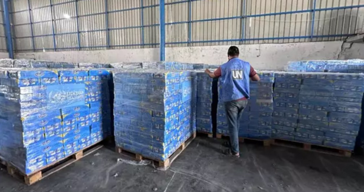 Imagen de archivo de un almacén de la UNRWA en Deir al Balá (Gaza)