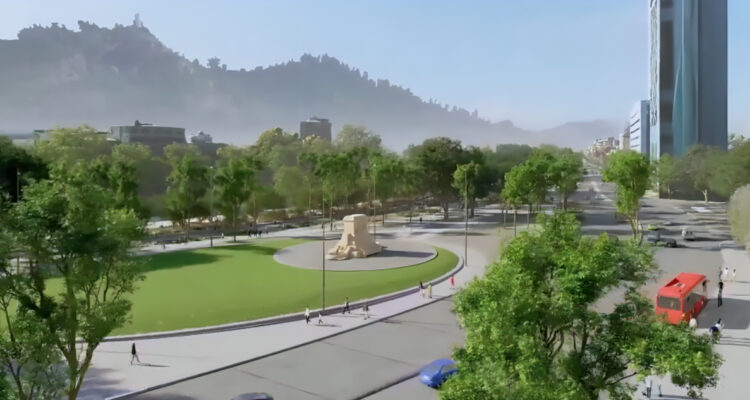 Estaría lista en enero de 2025: conoce como será la nueva Plaza Italia del Eje Alameda-Providencia