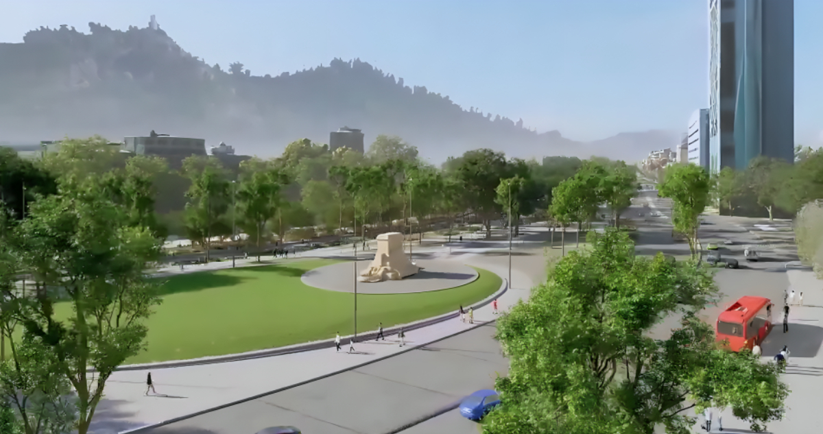 Estaría lista en enero de 2025: conoce como será la nueva Plaza Italia del Eje Alameda-Providencia