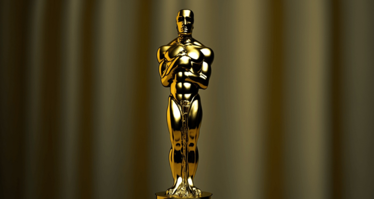 Estatuilla de los Premios Óscar en referencia a lista completa de nominados