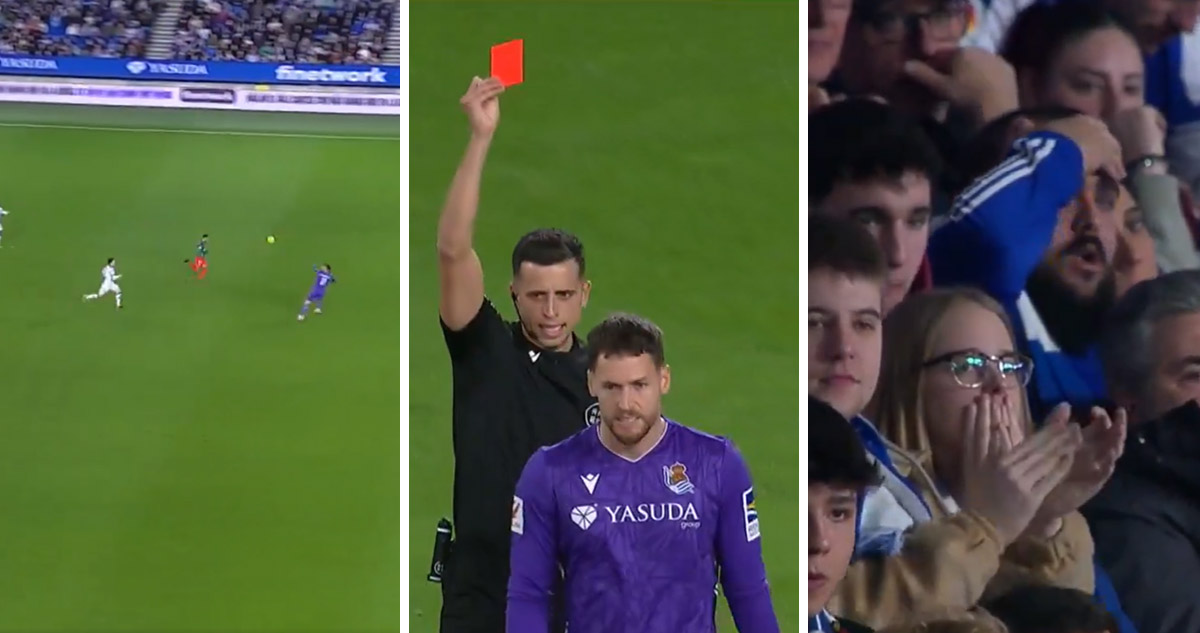 Portero Álex Remiro puso en aprietos a su Real Sociedad.