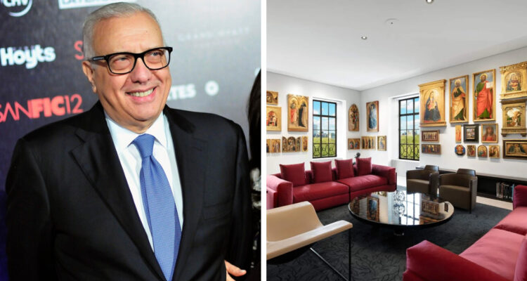 Izquierda: álvaro saieh derecha: captura del living de su departamento en nueva york