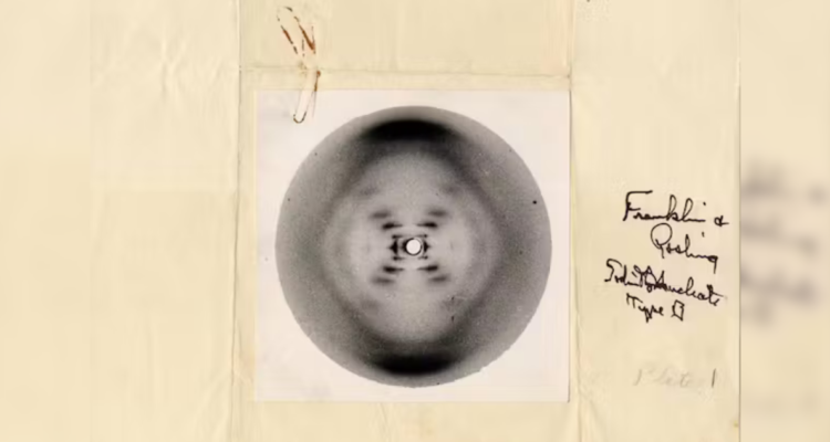 Primera imagen del ADN obtenida mediante difracción de rayos X en 1952.