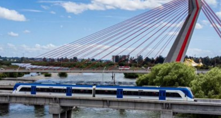 Imagen de tren de EFE pasando por Lautaro