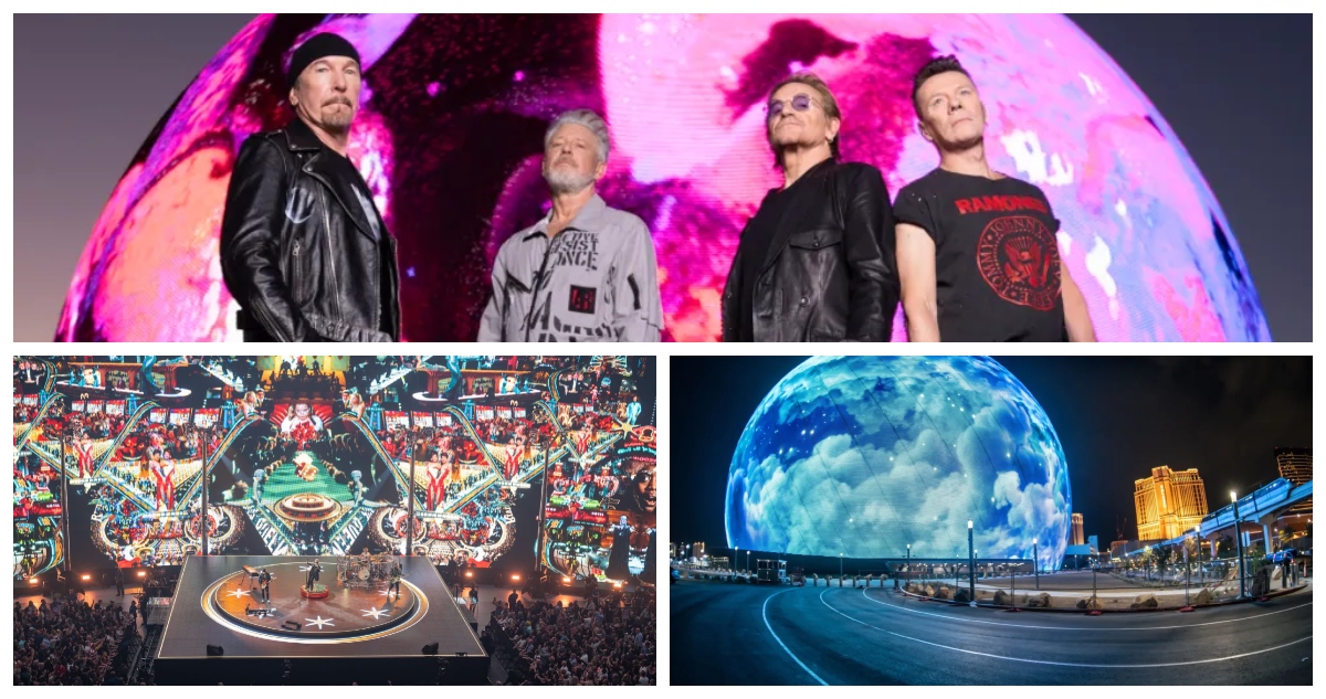 U2 llevará su impactante show de Las Vegas a los Grammy 2024: tocarán en directo desde Sphere