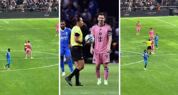 Lionel Messi durante el duelo ante Al Hilal.
