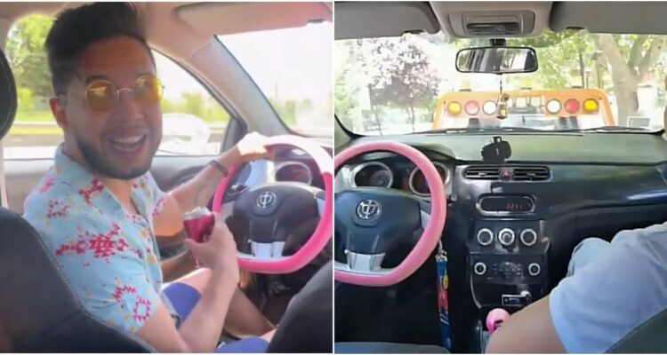 Protagonista de viral desmiente cambio de conductor en auto en movimiento