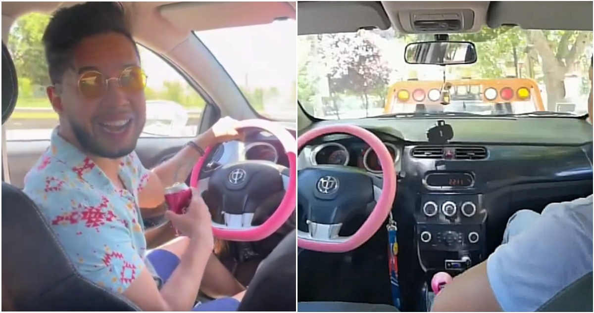 Protagonista de viral desmiente cambio de conductor en auto en movimiento